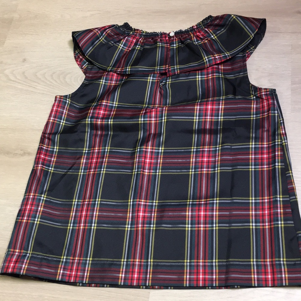 Crewcuts J. Crew Holiday Plaid Sleeveless Top Girl’s size 14 - Picture 5 of 7